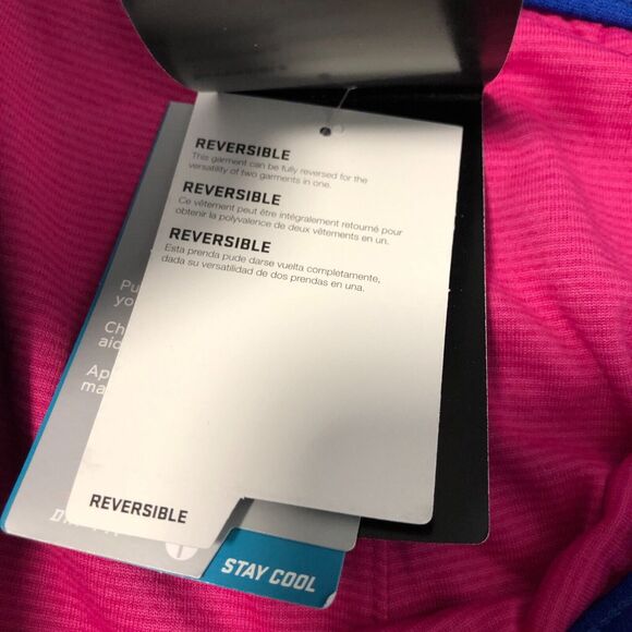 Nike Reversible Dri-Fit Shorts Women S Athletic Workout Running Swoosh Blue Pink - Picture 5 of 7